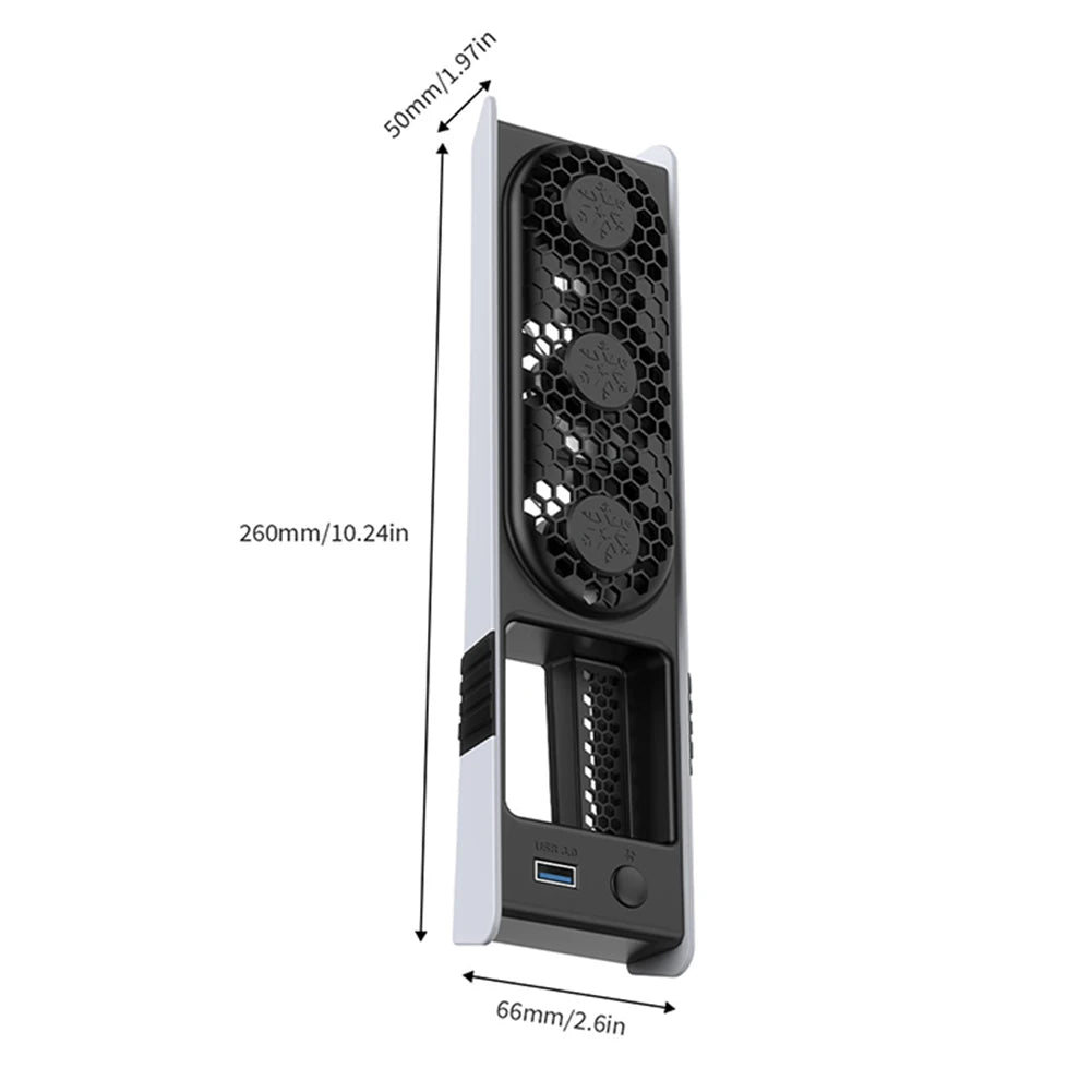 For PS5 Pro/PS5 Slim Cooling Fan Efficient Cooling System USB Cooler Fan for Playstation 5 Pro/Slim Disc & Digital Edition