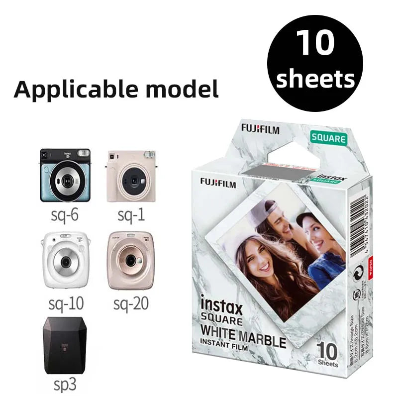 Fujifilm Instax Square Films White Edge Photo Paper For Instax SQ10 SQ40 SQ20 Instant Camera Share SP-3 Printer 10-100 Sheets