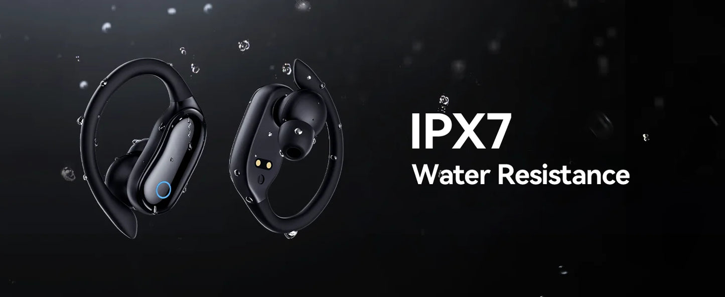 Ear Buds Wireless Earbuds 96hrs Playback Bluetooth Headphones IPX7 Waterproof Stereo Bass Over-Ear Earphones with Earhooks Mic