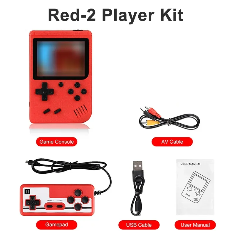 Portable Built-in 400 FC Games 8-Bit Retro Handheld Game Console Case 3.0 Inch LCD Screen Video Game Player Kids New Year Gift