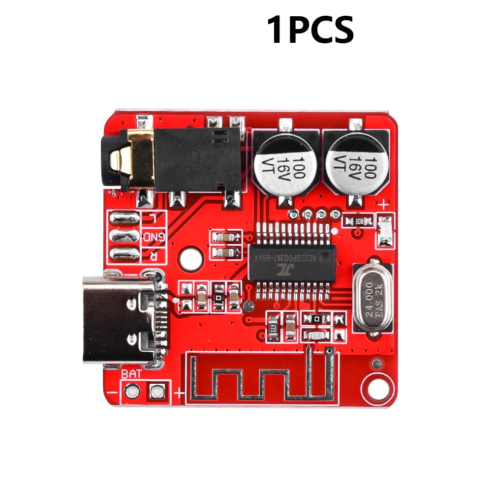 Bluetooth Audio Receiver Board Bluetooth 5.1 MP3 Lossless Decoder Micro USB 3.5mm Audio Output Amplifier Module Type-C 3W