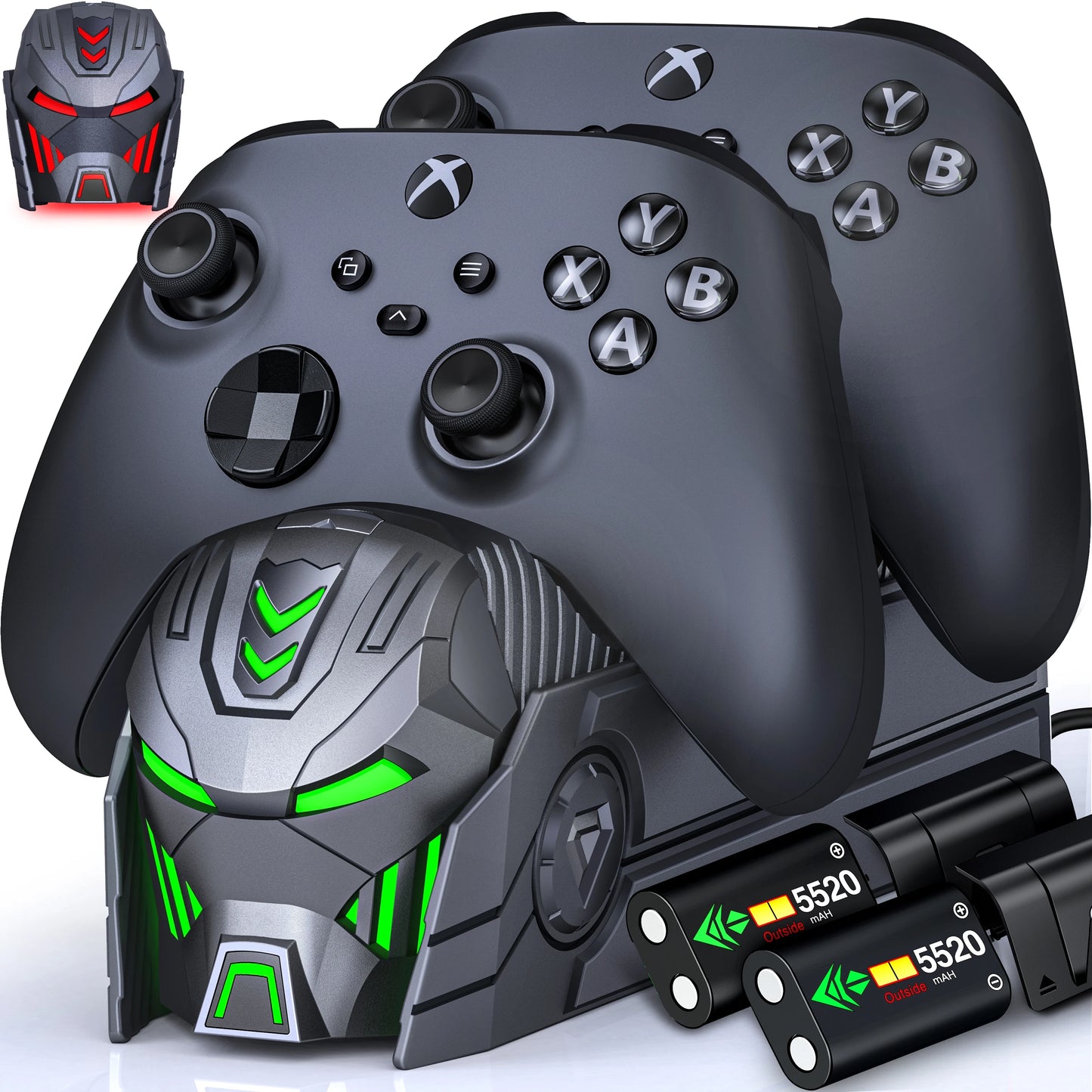 DinoFire A101 XBOX Controller Charger With 2*5520 mWh Rechargable Battery & 4 Cover For XBOX Serise S/X / XBOX ONE S/X
