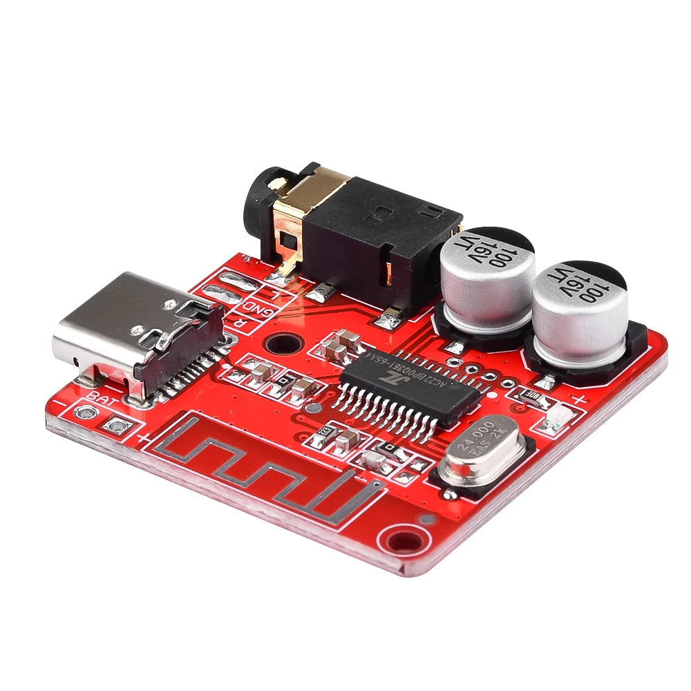 Bluetooth Audio Receiver Board Bluetooth 5.1 MP3 Lossless Decoder Micro USB 3.5mm Audio Output Amplifier Module Type-C 3W