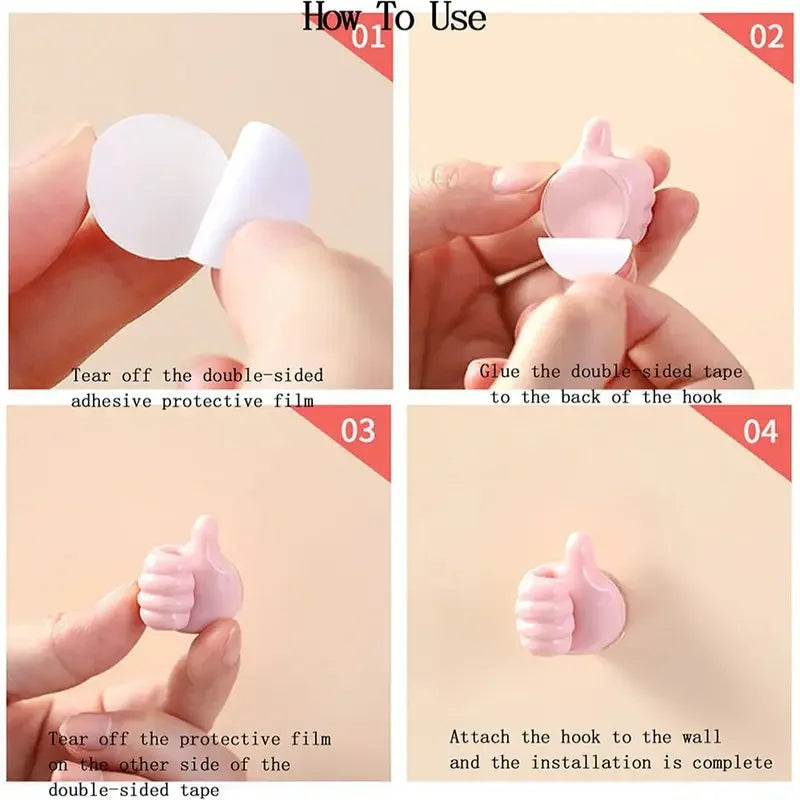 5/15pcs Cable Holder Clips Thumb Hook Wire Wall Hook Hanger Storage Cable Organizer For Earphone Line Mouse Wire