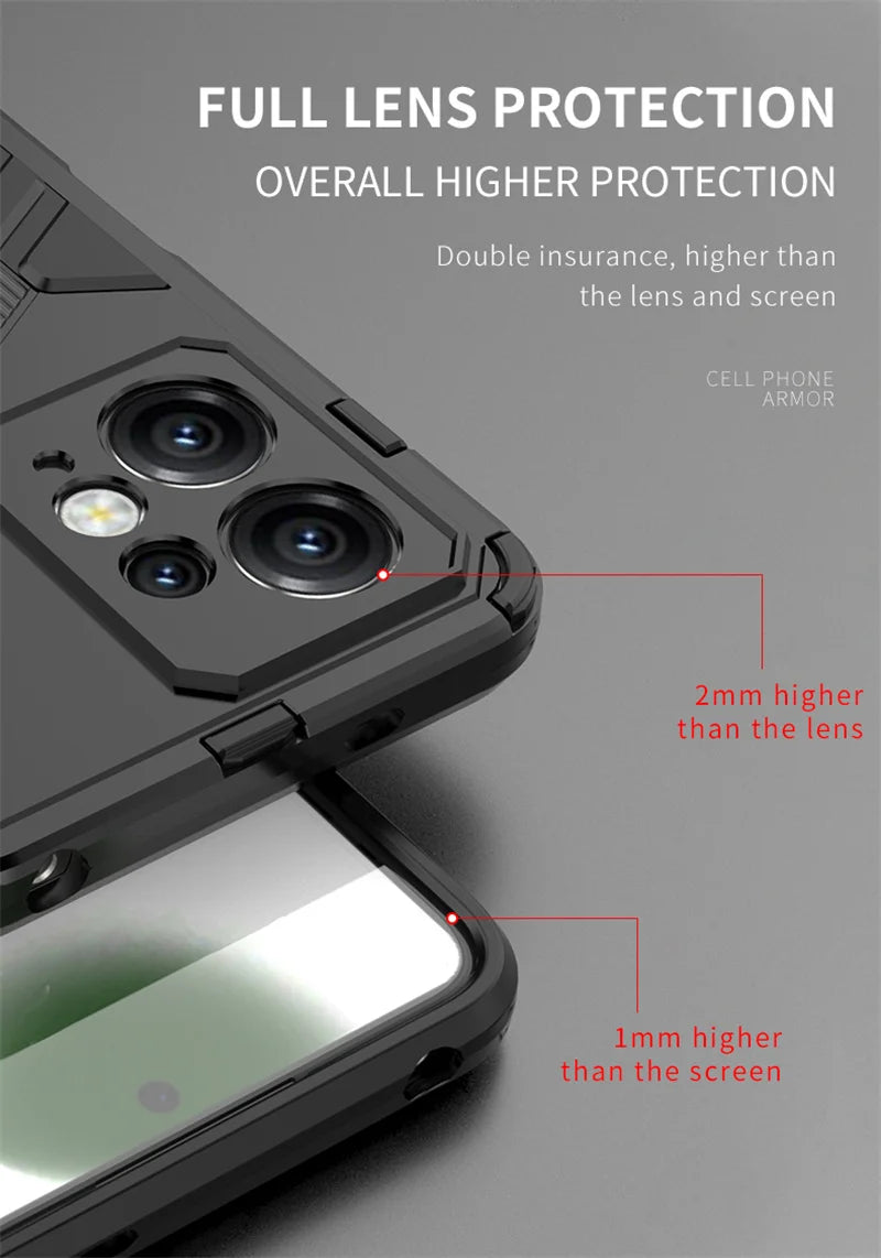 For Xiaomi Redmi Note 12 4G Case Armor Shockproof Kickstand Phone Case For Xiomi Redmi Note12 4g Car Magnetic Holder Back Cover