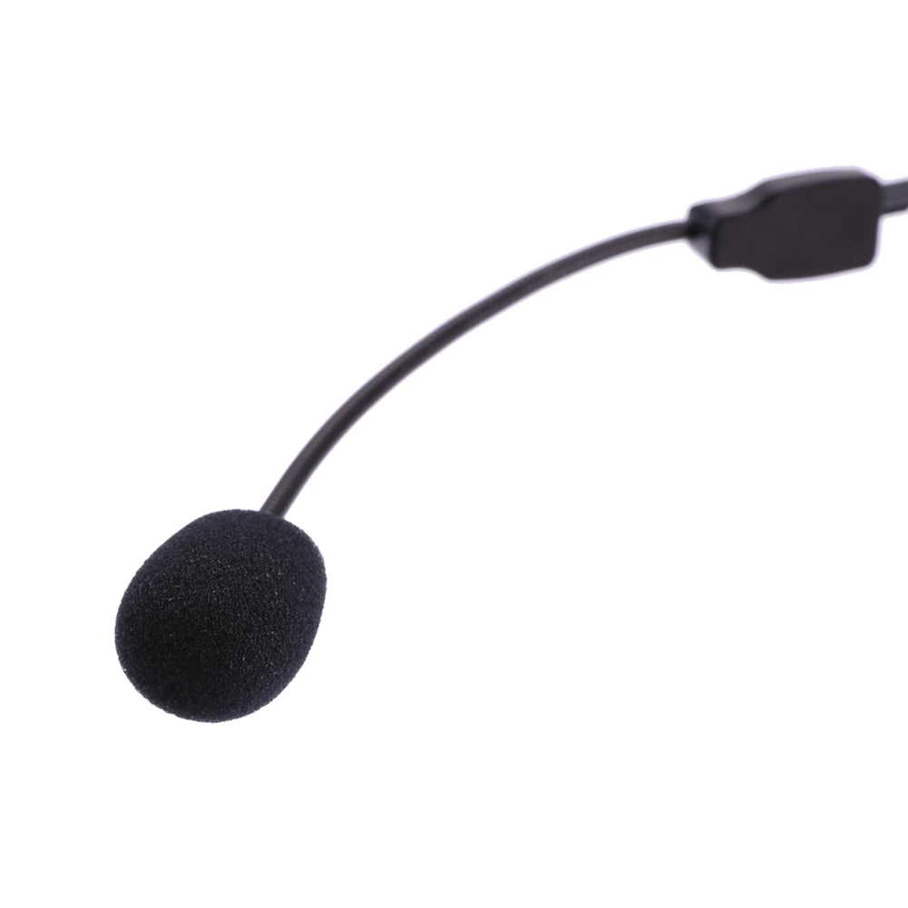 3.5mm Plug Guide Lecture Speech Headset Mic Head-mounted Head Wear Microphone Voice Amplifier Lightweight Over Head for Teachers