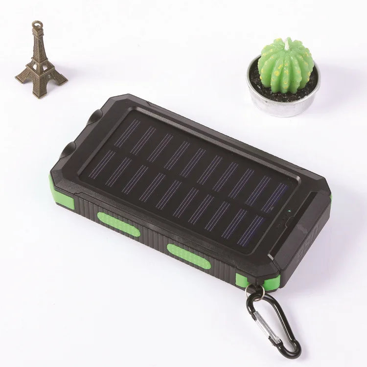 Power bank 20000mah Solar Panel Dual USB Power Bank Box SOS Light Flash Compass Power Cell Phone Fast Charger portable charger