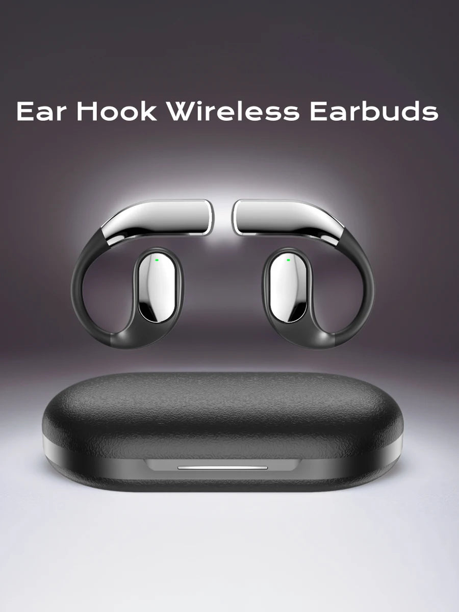 Ear Hook Wireless Earbuds ENC Noise Cancelling Bluetooth 5.4 Headphones Stereo Sound Sport Headset With Mic
