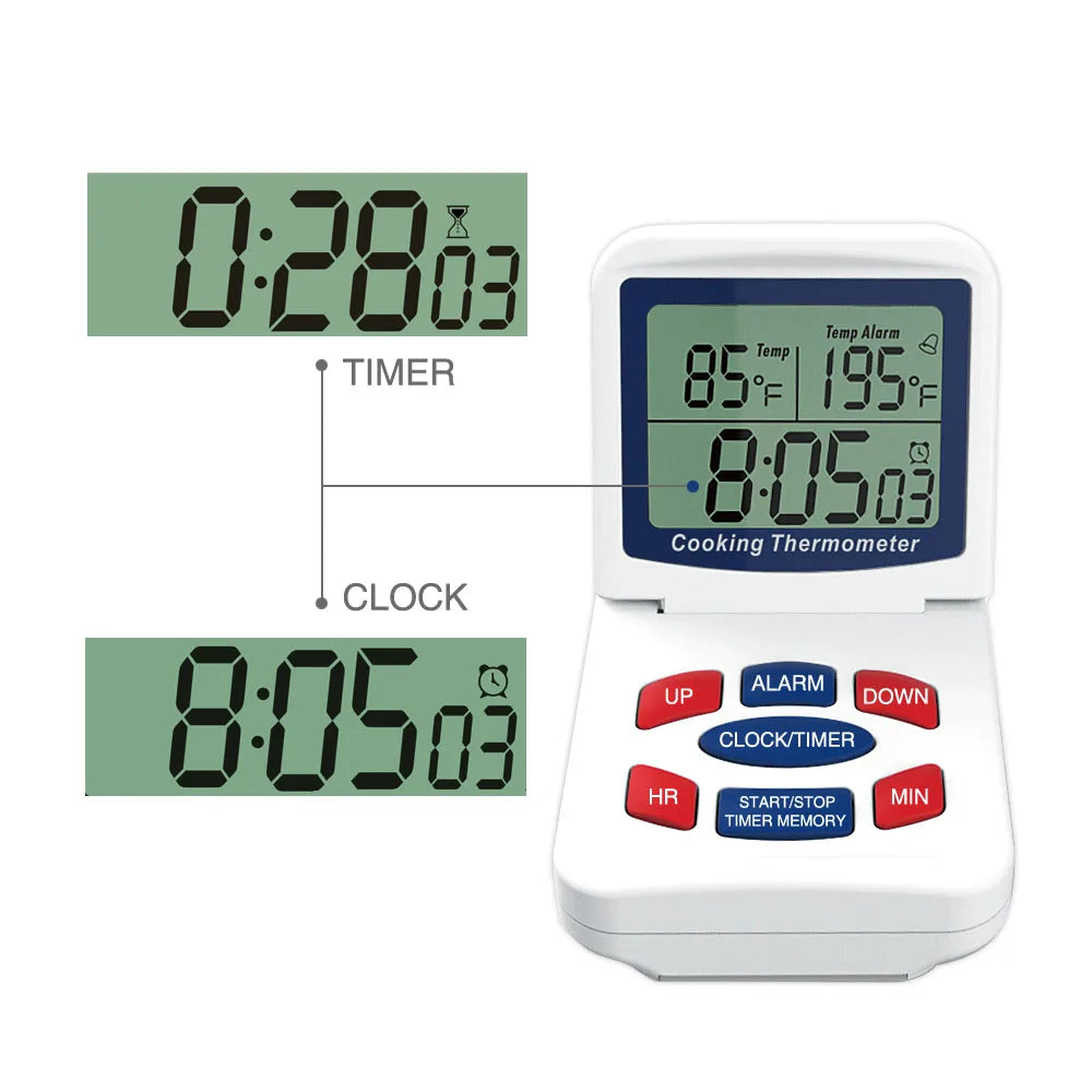 Wireless Meat Food Thermometer for Cooking Oven Grill BBQ Steak Turkey Smoker Kitchen Smart Digital Bluetooth Barbecue