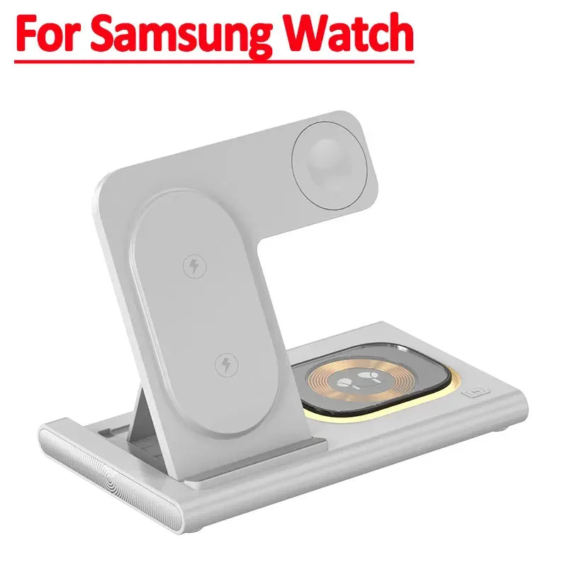 30W Wireless 3 in 1 Charger Stand For iPhone 14 13 12 Pro Max Apple Watch 8 7 Samsung Watch 5 Airpods Fast Charging Dock Station