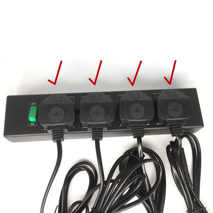 Universal 4-bit Socket C14 AC Connector With Switch US AU UK Italy South Africa India PDU Socket C13 Power connector Socket 13A