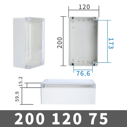Transparent Waterproof Outdoor Enclosure Plastic Box Electronic Project  Case Instrument  Electrical Box Junction Box Housing