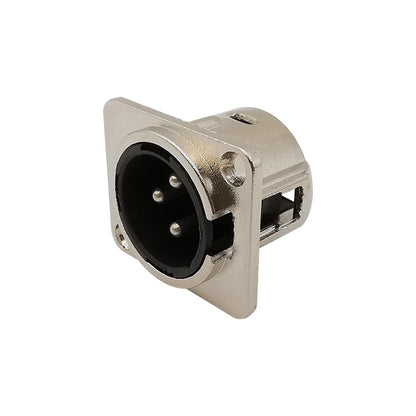 10Pcs 3 Pin XLR Male Female Panel Mount Chassis Plug Jack Socket Connector Microphone MIC Cable Terminal Metal Housing Silver