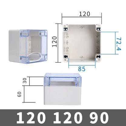 Transparent Waterproof Outdoor Enclosure Plastic Box Electronic Project  Case Instrument  Electrical Box Junction Box Housing