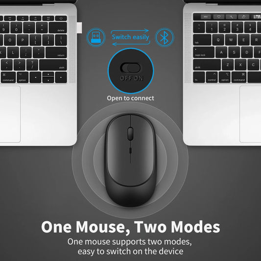 Wireless Bluetooth Mouse gamer Rechargeable Dual Modes 4.0 + USB mouse for MacBook PC iPad Computer laptop accessories
