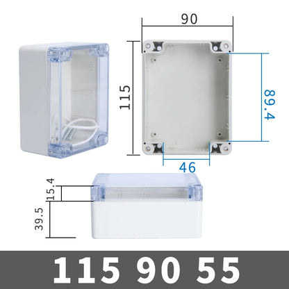 Transparent Waterproof Outdoor Enclosure Plastic Box Electronic Project  Case Instrument  Electrical Box Junction Box Housing