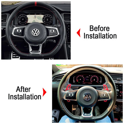 Car Steering Wheel DSG Shift Paddles extension shifters Stickers for VW Volkswagen Golf7 GTI R Rline GTE GTD MK7 Car Accessories