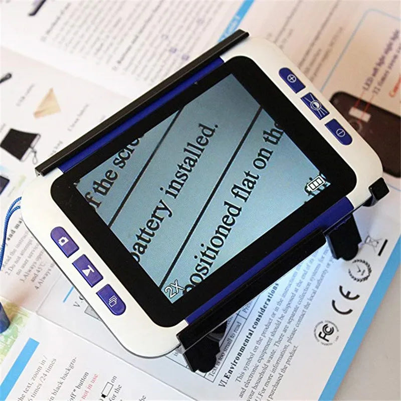 BOBLOV 2-32X 3.5" Color LCD lupa Electronic Reading Digital Magnifier Low Vision for Reading Aid loupe electronique vergrootglas