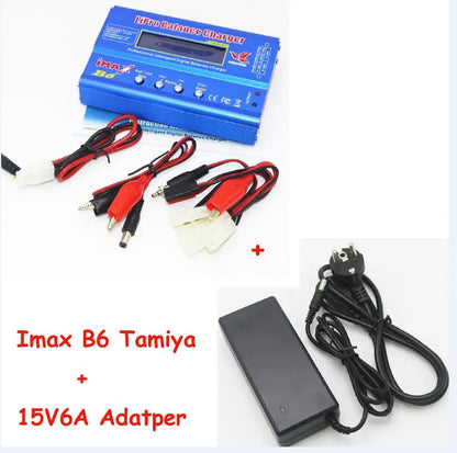 iMAX B6 80W 6A Battery Charger Lipo NiMh Li-ion Ni-Cd Digital RC Balance Charger Discharger + 15v 6A Power Adapter+Charge Cable