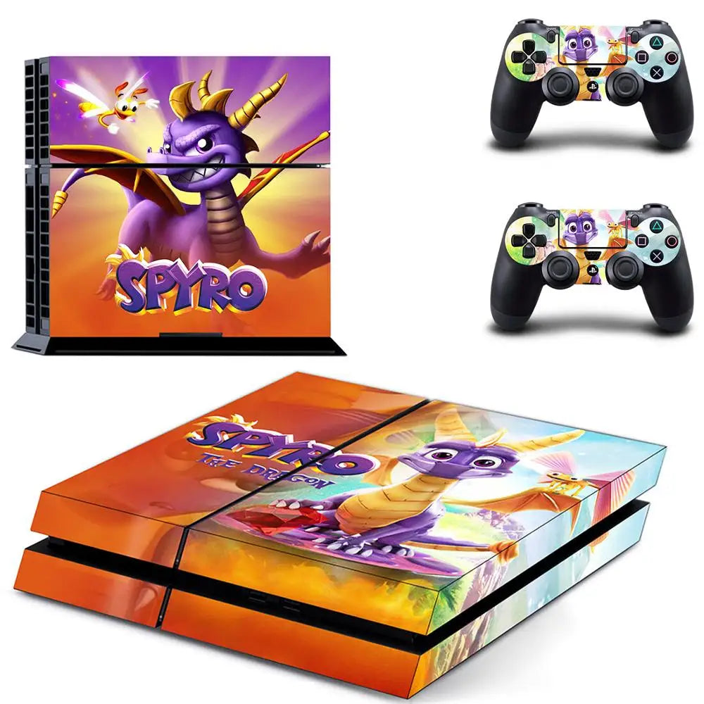 Spyro PS4 Stickers Play station 4 Skin PS 4 Sticker Decal Cover For PlayStation 4 PS4 Console & Controller Skins Vinyl