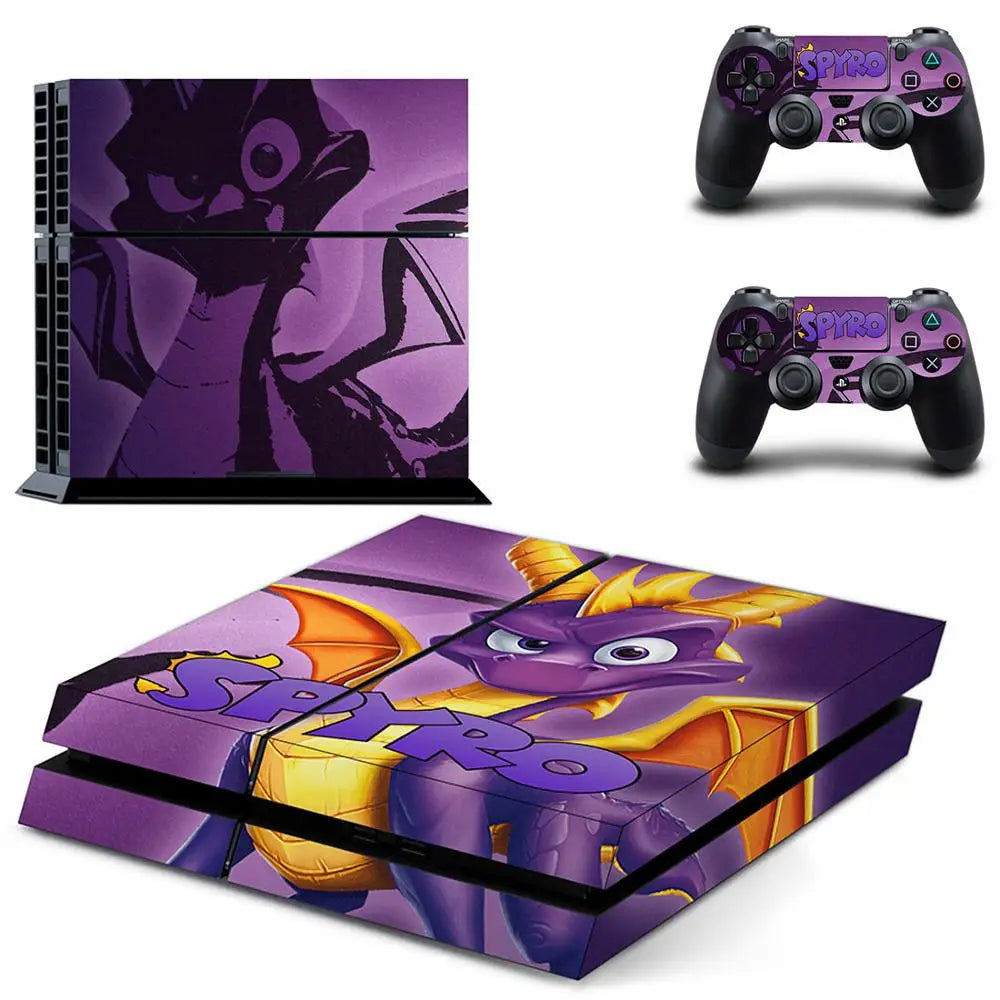 Spyro PS4 Stickers Play station 4 Skin PS 4 Sticker Decal Cover For PlayStation 4 PS4 Console & Controller Skins Vinyl