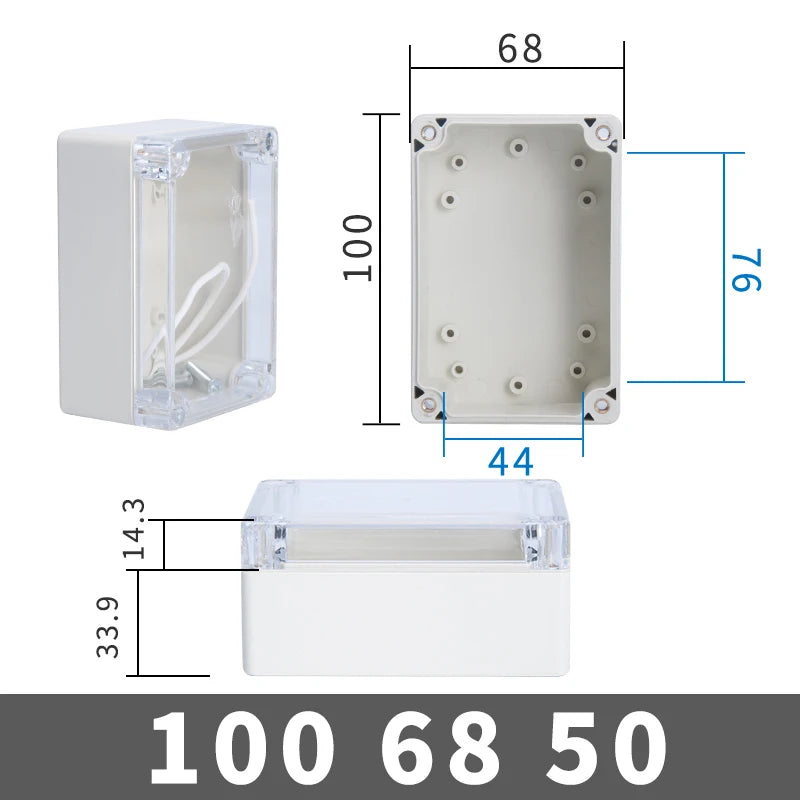 Transparent Waterproof Outdoor Enclosure Plastic Box Electronic Project  Case Instrument  Electrical Box Junction Box Housing
