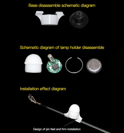 Night Fishing Alarm Light Fishing Bite Accessories Electronic LED Light Alarms Fishing Line Gear Alert Indicator Fishing Tools