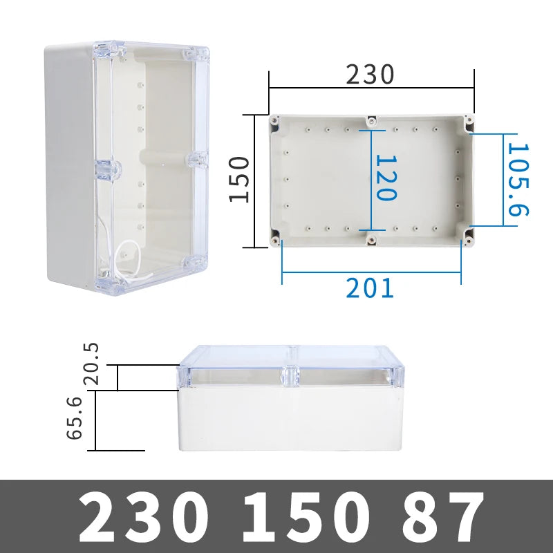 Transparent Waterproof Outdoor Enclosure Plastic Box Electronic Project  Case Instrument  Electrical Box Junction Box Housing