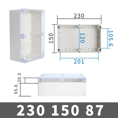 Transparent Waterproof Outdoor Enclosure Plastic Box Electronic Project  Case Instrument  Electrical Box Junction Box Housing