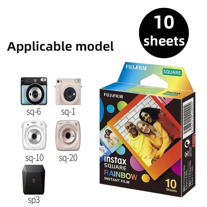 Fujifilm Instax Square Films White Edge Photo Paper For Instax SQ10 SQ40 SQ20 Instant Camera Share SP-3 Printer 10-100 Sheets
