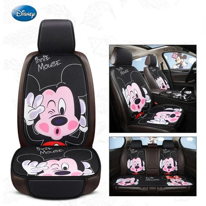 Disney Stitch Car Seat Covers 4PCS Universal Fit, Cute Cartoon Soft Protectors for Women Girls Auto Accessories, All-Season Dura