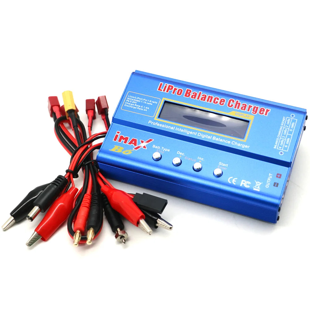 iMAX B6 80W 6A Battery Charger Lipo NiMh Li-ion Ni-Cd Digital RC Balance Charger Discharger + 15v 6A Power Adapter+Charge Cable