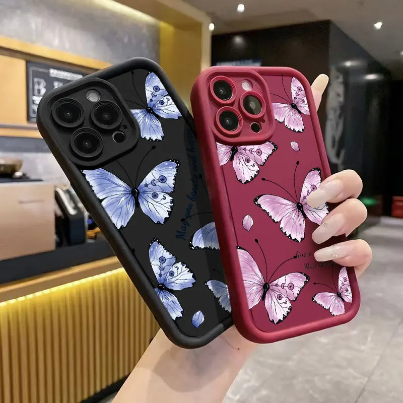 Case For Honor Magic7 Lite Magic5 Magic6 Lite Fashion Color Butterfly Phone Case Magic 5 6 7 Lite TPU Silicone Shockproof Cover