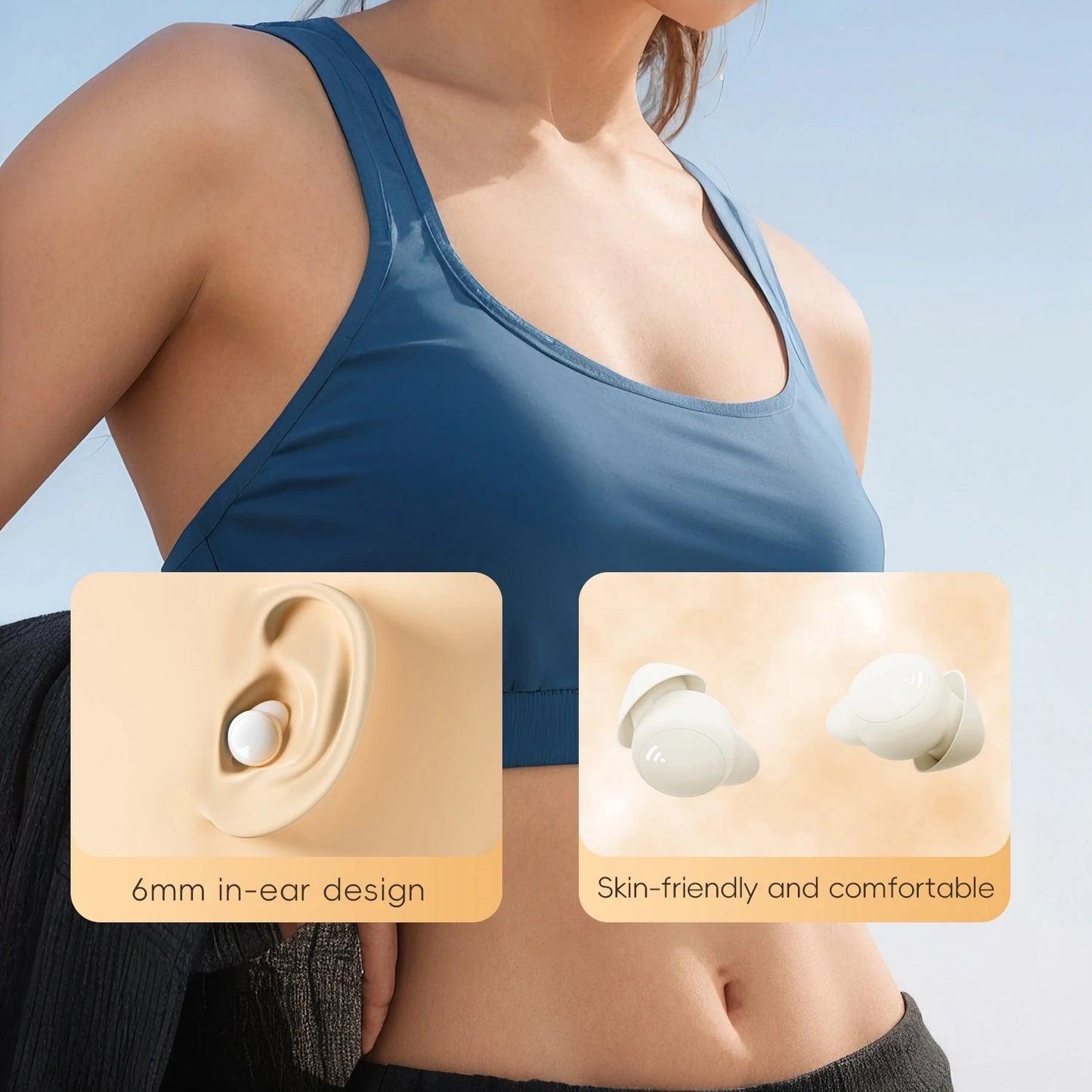 Ear Buds Sleep Headphone Sleep Earbuds for Side Sleepers Wireless Bluetooth 5.4 Mini Invisible Ultra-light Comfortable Earphones