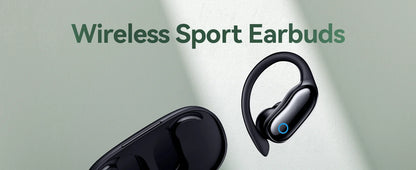 Ear Buds Wireless Earbuds 96hrs Playback Bluetooth Headphones IPX7 Waterproof Stereo Bass Over-Ear Earphones with Earhooks Mic