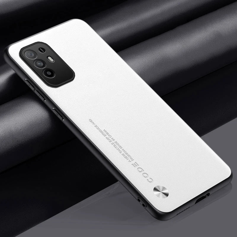 Luxury PU Leather Case For OPPO Reno 5Z Reno5 Z A94 5G Back Cover Matte Silicone Phone Case For OPPO A95 5G F19 Pro Plus Reno5Z