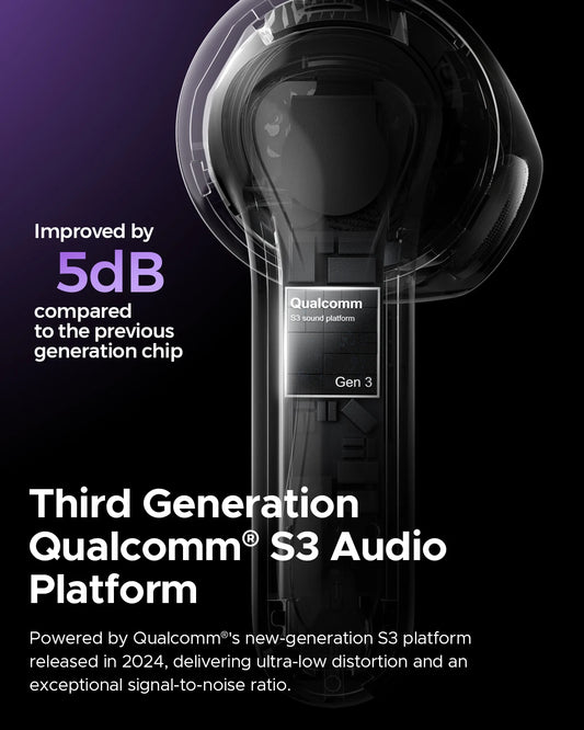SoundPEATS Air5 ANC Bluetooth 5.4 Wireless Earbuds with Hi-Res Audio,aptX lossless,CVC V8.0,6MIC AI call noise reduction,IPX5