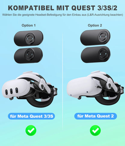 BEBONCOOL MQ3000 For Meta Quest 3S/Quest 3/Quest 2 Head Strap Battery Pack Battery Head Strap Compatible for Oculus Head Strap