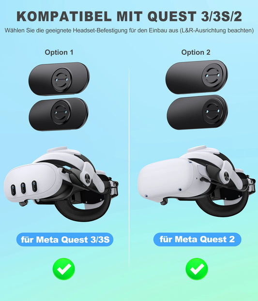 BEBONCOOL MQ3000 For Meta Quest 3S/Quest 3/Quest 2 Head Strap Battery Pack Battery Head Strap Compatible for Oculus Head Strap