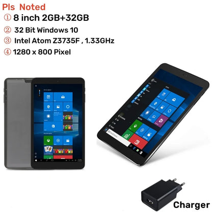 8 INCH 32 Bit AR1 Windows 10 Pocket Tablet PC 2GB RAM 32GB ROM 1280*800 Pixel IPS Screen Dual Camera WIFI Quad Core