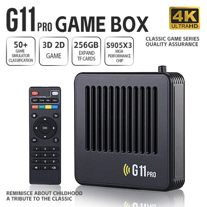 Video Game Console G11 Pro 4K HD 2.4G 256GB Wireless Controller Emuelec4.3 S905X2 Dual System Family Gamebox Built-in 60000 Game