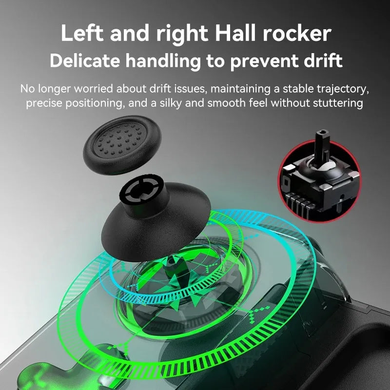 D7 Telescopic Mobile Phone Gamepad Bluetooth 5.0 Type-C Wireless Game Controller Joystick for Android/iPhone /Switch /PS4 /PC
