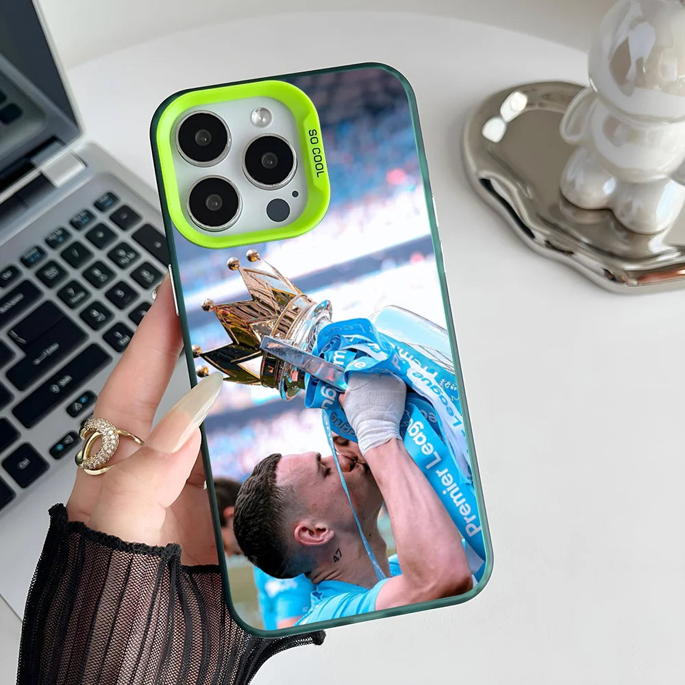 Epc Football Star Phil F-Foden-S Phone Case IMD Phone Case For IPhone 16 15 14 13 12 11 Pro Max Plus Color Silver Cover