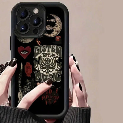 Aesthetic Glass Printed Sun & Moon Phone Case for Xiaomi Mi 14T 14 13 12 12T 11 Lite Poco X7 X6 F6 F5 X5 M Pro 4G 5G Soft Cover