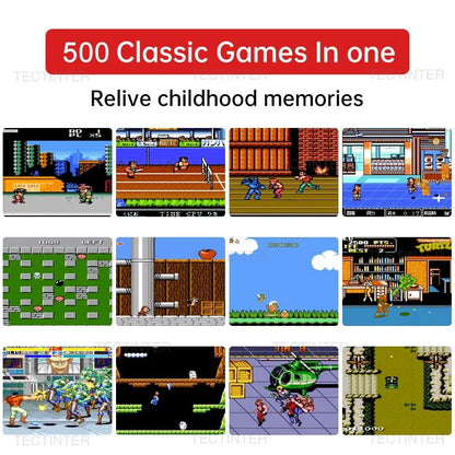 8-Bit Video Game Console 2.4 Inch LCD Retro Built-in 500 games Portable Mini Game PlayerAV Handheld Game Console For Kids Gift