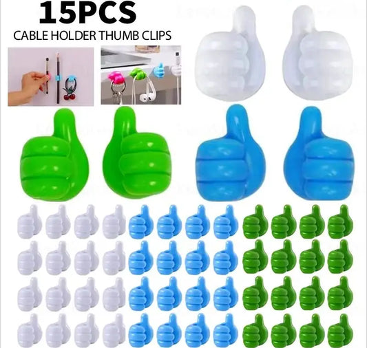 5/15pcs Cable Holder Clips Thumb Hook Wire Wall Hook Hanger Storage Cable Organizer For Earphone Line Mouse Wire