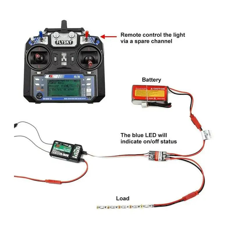 2A/20A High Current Remote Control Electronic Switch Aerial Model Plant Protection RC Drone Water Pump PWM Signal Control