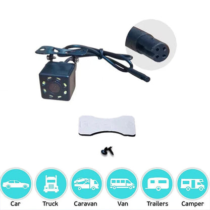 4 Pin HD Car Rear View Camera Reverse 12LED Night Vision Video Camera Wide Angle 170 Degree Parking Camera For Car Accessories