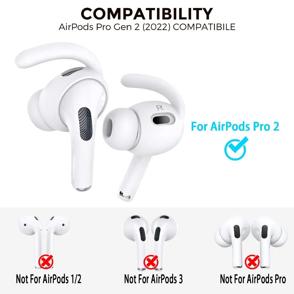3 Pairs Soft Silicone Earbuds Headphone Earpads Ear tip Ear Wings Hook Cap for AirPods Pro 2 Bluetooth Earphone Accessories