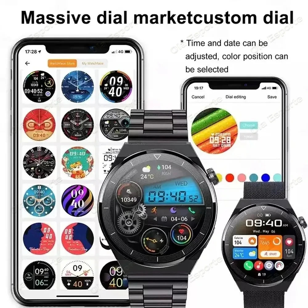 GT5 PRO Smart Watch Men Watch 5 Pro AMOLED HD Screen Bluetooth Call GPS Tracker NFC Heart Rate Waterproof SmartWatches 2024 New